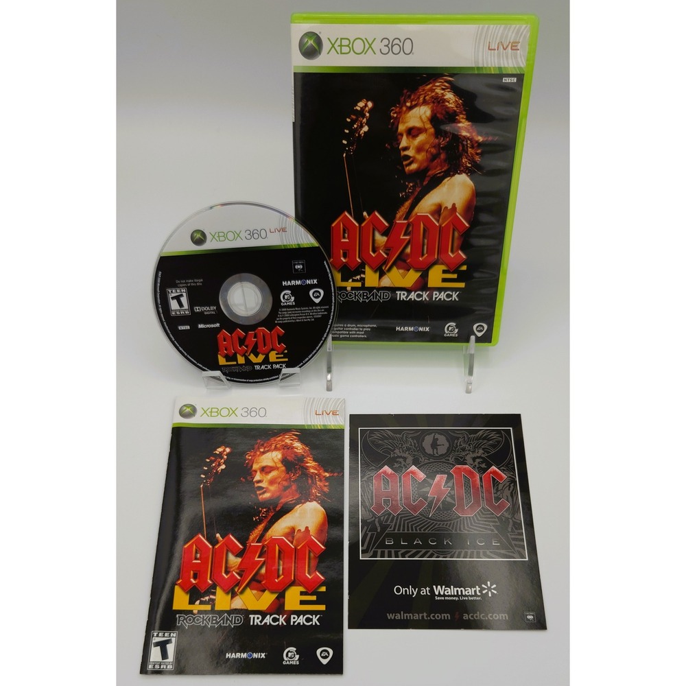 AC/DC Live Rock Band Track Pack - Xbox 360 - CIB w/ Manual & Insert - Tested